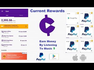 Current Rewards 👈 رصيد بايبال وبطاقه جوجل بلاي عن طريق تشغيل الاغاني شرح تطبيق