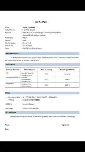 Simple Resume