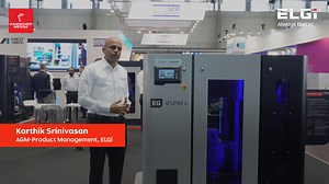 Connect with Karthik Srinivasan- AGM- Product Management, ELGi, as he introduces the new EG 45 Variable Speed air compressor newly launched at Hannover Messe 2023! With a super-efficient drive- powered by ELGi’s permanent magnet motor that has an efficiency greater than IE5 standards, this compressor is designed and tested for all normal and extreme working conditions. It features an intelligent, state-of-the-art thermal management system to keep the operation efficient. Furthermore, it comes wi