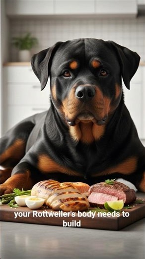 3 Proteins Rottweilers Need to Build Strong Muscles #rottweiler #RottieCare #dognutrition #shorts