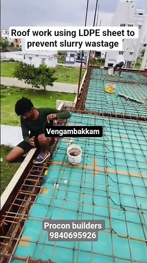 Roof work using Ldpe polythene sheets ..Best construction methods
