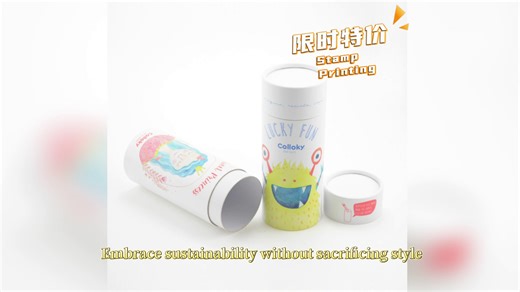 Proworks Custom Insulated Water Bottle Biodegradable Full-Color Cylindrical Paper Tube Gift Cylinder Cardboard Box Packaging