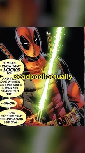 Deadpool’s secret weapon (a lightsaber) #deadpool #wolverine #marvel #mcu
