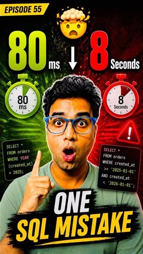 One SQL Mistake Made Our API 100× Slower | SQL Index Explained