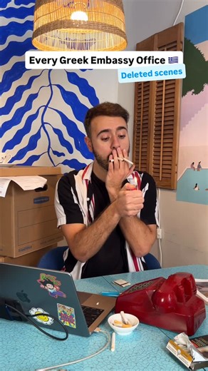 anesti on Instagram: "Every Greek Embassy Office Deleted Scenes 🇬🇷✨ #greekfunny #funnygreek #balkanmemes #funnyvideo #pov"