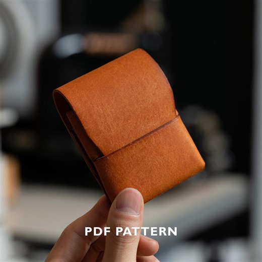 Cross-fold Minimalist Wallet Pattern, PDF Leathercraft Pattern, No-sew Inspired Flap Wallet, Slim Card Holder Template, DIY Leather Wallet - Etsy