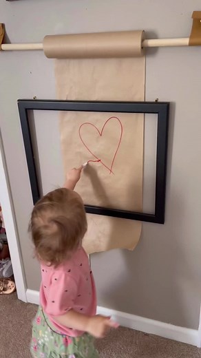 193K views · 2.8K reactions | DIY butcher paper wall mount! Paisley and her mama built this with items we got from hobby lobby for less than $10 and she absolutely loves it. Plus it helps her with her balance, dexterity, and coordination. Have fun! #toddler #kidsactivities #prek #art #happy #fun #family #dadlife #momlife #toddlerlife #kids | Jake Coco | Facebook