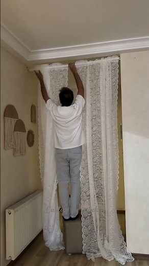 How to install curtain at home with easy way #curtains #homedecor #tips #tricks