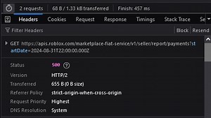 Unable to download export of the incoming payments