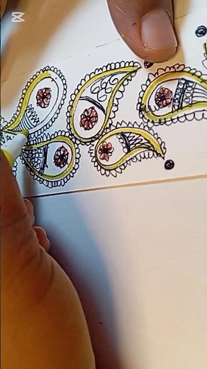 How to Do Easy Paisley Doodle | Simple Henna & Mehndi Pattern Drawing#wenkaart#shorts