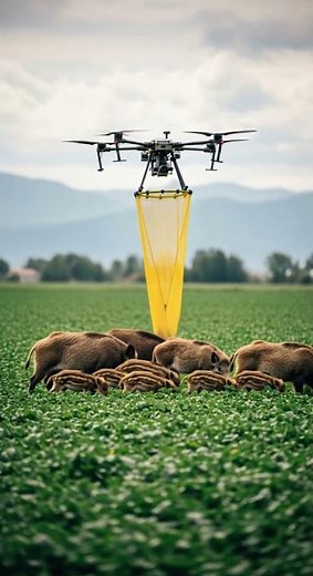 Drone vs Wild Boars! Smart Farming Saves the Crops Fast #farming #drone #wildlife