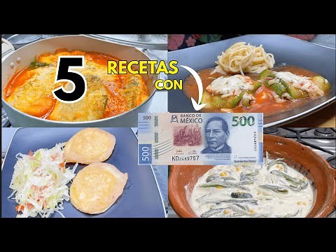 ✅ MENÚ SEMANAL con $500 pesos ‼️5 RECETAS PARA TODA LA SEMANA ‼️Fácil y Económico 💰 Deliciosos