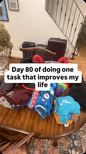 One Percent Better on Instagram: "I’ve been busy lately so it’s been a bit since I’ve done one of these tasks. There was a point when I was doing a single task everyday, and it improved my life in so many ways: less mental noise, tackling my “neverending” to-do list, and being more organized in every aspect of my life. Day 80: Today I’m doing some packing prep, which is when I set out things that need to be packed. It helps to keep me from forgetting important items and also breaks up the tediou