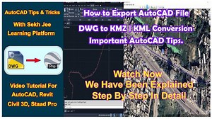Export Lisp AutoCAD DWG to KMZ - KML File | #autocadlisp #autocad_hindi_tutorial | Sudipta Sekh