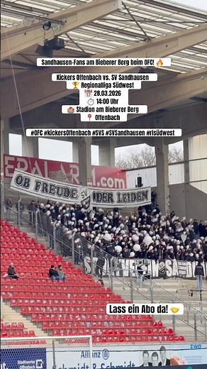 Sandhausen-Fans am Bieberer Berg! 🔥Kickers Offenbach vs. SV Sandhausen #ofc #svs #sandhausen