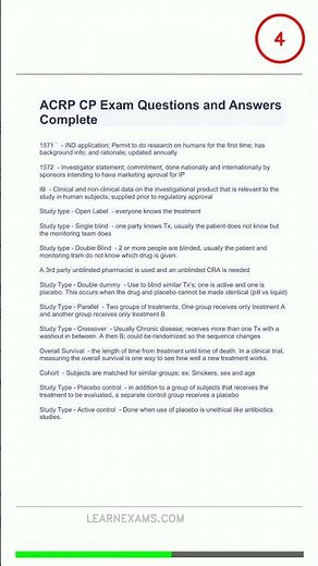 ACRP CP Exam Questions and Answers Complete