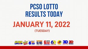 4K views · 80 reactions | Here's the PCSO Lotto Result Today January 11, 2022 (Tuesday)! Find it here --> | PCSO Ball - Daily Lotto Results | Facebook
