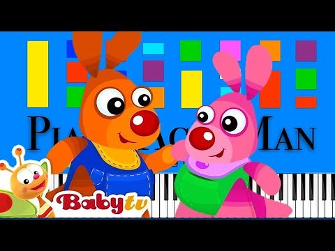 BabyTV - Kenny and Goorie Meet Friends Theme Song EASY Piano Tutorial