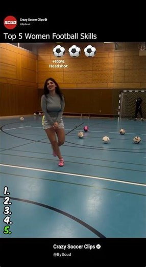 Top 5 women soccer skills ⚽🔥 #shorts