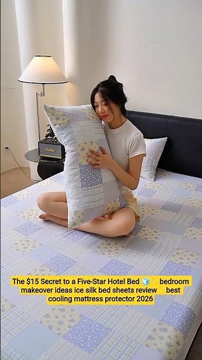 The $15 Secret to a Five-Star Hotel Bed 🧊✨bedroom makeover ideas, ice silk bed sheets review 2026