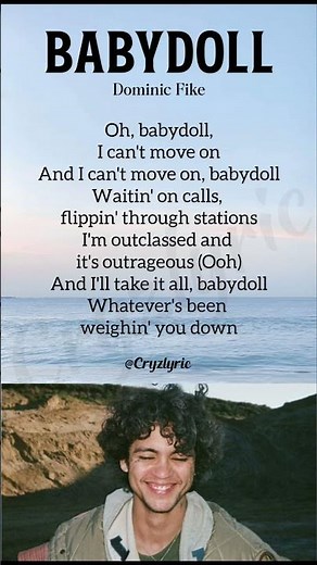 Babydoll Lyrics - Dominic Fike | I Can't Move On Babydoll #babydoll #dominicfike #song #lyrics