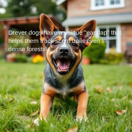 Drever dogs have a unique "ear flap" that helps them track scent trails even in dense forests!