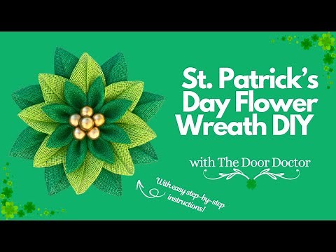 Easy St. Patrick's Day Wreath Tutorial/ Flower Wreath DIY/ Easy Wreath Tutorial/ Wreath How to