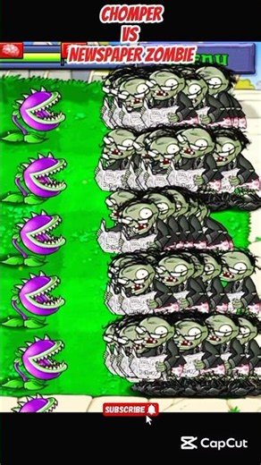 *CHOMPER VS NEWSPAPER ZOMBIE*#shorts #short #pvz #youtubeshorts #shortvideo #pvzfusion #gaming