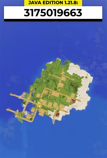 Minecraft island village seed with rare ocean spawn and survival challenge