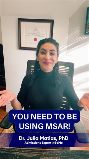 BeMo Academic Consulting Inc. on Instagram: "MSAR shows real acceptance data, not guesswork. If you’re building a med school list without it, you’re flying blind. #MSAR #MedSchoolAdmissions #Premed #SchoolList #AMCAS #ApplicationTips #FutureDoctors #BeMo #bemore #bemoacademicconsulting"