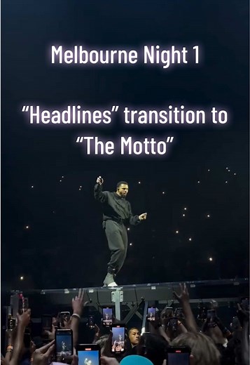 Transition from “Headlines” to “The Motto” Melbourne Night 1 Anita Max Win Tour #anitamaxwin #anitamaxwynn #drake #fyp