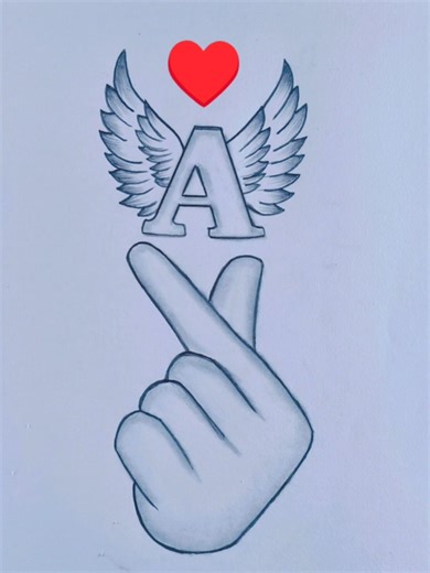 Korean tumblr heart drawing, BTS #Art # viral #youtube # shorts