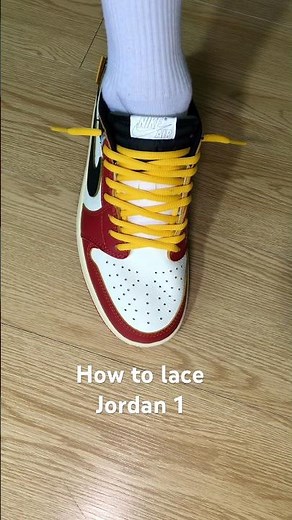 How to lace Nike Air Jordan 1 Low#sneakers #nike #shoes #jordan #jordan1