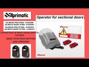 Aprimatic Operator for Sectional Door | Installation, Wiring & Setup Guide