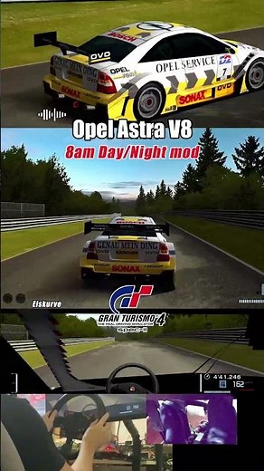 Opel Astra V8 Coupé Touring Car DTM - Nürburgring Nordschleife - Steering Wheel Gran Turismo 4 pt5.2