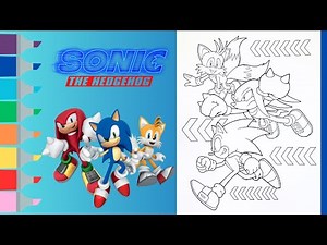 SONIC THE HEDGEHOG Coloring Book Page | Sonic, Knuckles, Tails | Speed Coloring Sonic with Markers