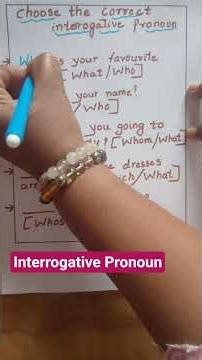 Interrogative Pronoun l Basic Grammar #shortsfeed #grammar #educarion#shorts