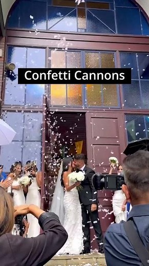 Confetti cannons are a must-have to add that extra sparkle