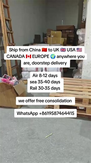 Stuck with slow shipping from China? We fix that. We ship to the UK, USA, Canada, and Europe with reliable timelines: ✈️Air freight: 8-12 Days 🚄Rail freight: 30-35 Days 🛳️Sea freight: 35-40 Days Your products shouldn't take months to arrive. Send us a dm on Whatsapp 8619587464415 to start shipping smarter! #logistics #shippingfromchina #freightbroker #internationalbusiness #fulfillment