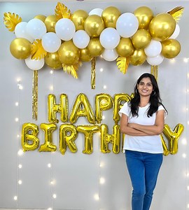 714K views · 29K reactions | Gold & White Theme Party Balloon Decoration for Birthday, Baby, Graduation, Anniversary | MASS Art and Craft | Facebook