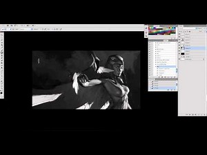 Drawing a Motuc Character Part 9 - Faking a Background to Pop Up the Character