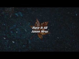 Have it all - Jason Mraz (Lyrics Video)