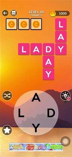 Wordscapes level 10 walkthrough solution gameplay #wordscapes #shorts