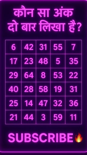 Can You Find the Repeated Number? 🔥 | Brain Puzzle Challenge 🧠