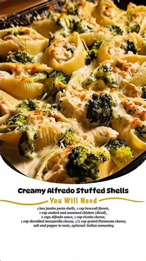 Creamy Alfredo Stuffed Shells