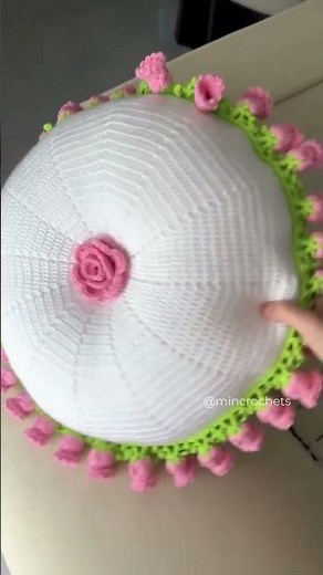 crochet flower pillow = the bouquet your sofa deserves 🌸🛋️#crochetpillow #crochetdecor