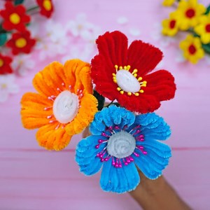 153K views · 2.1K reactions | DIY Handmade Realistic Flower With Pipe Cleaners -Pipe Cleaner Flower Crafts Tutorial | Million Ideas of Crafts | Facebook