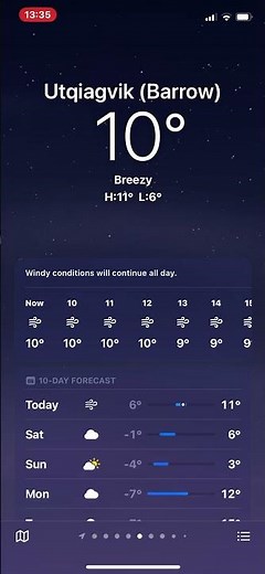 iOS Weather Animation: Breezy Night