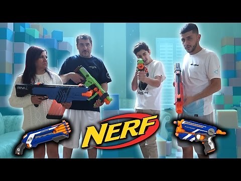 CRAZY NERF WAR VS MY FAMILY!! | FaZe Rug
