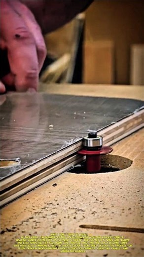 Precision Edge Routing with Bearing Bit – Clean Plywood Finish Technique.